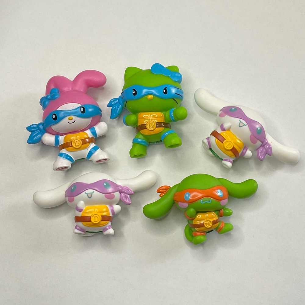 Sanrio Ninja Turtles Hello Kitty Animal Mini Figures Set 2025 McDonalds